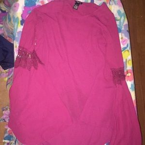 Maroon Bell Sleeve Blouse